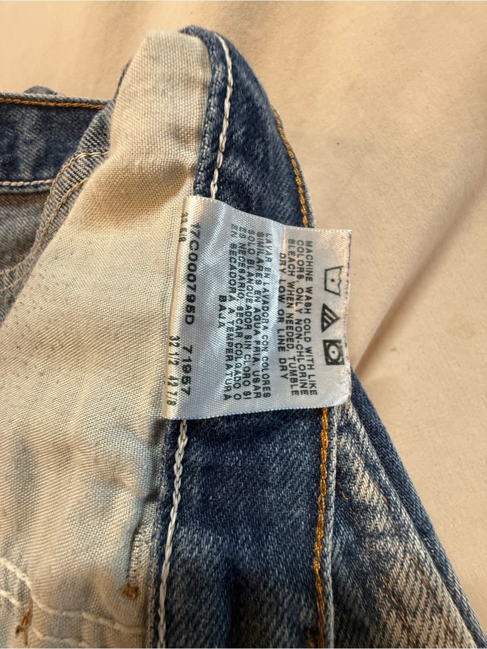 Classic Vintage Blue Rustler 100% cotton Men's Straight-Leg Jeans - Picture 4 of 8